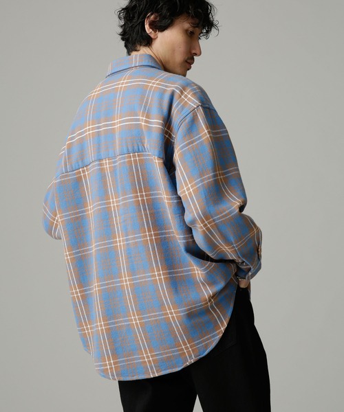 NANO universe（ナノユニバース）の「LB.04/別注ALASKAN チェックシャツ（シャツ/ブラウス・メンズ・ピンク/チャコール/その他1・S/M/L）」の9枚目の写真