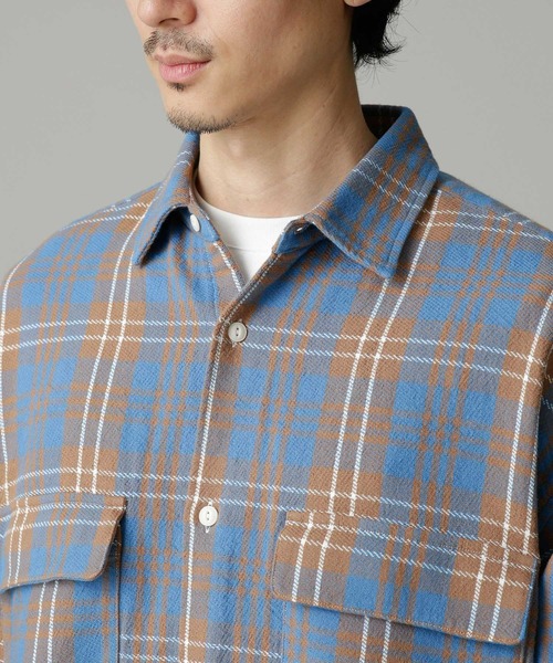 NANO universe（ナノユニバース）の「LB.04/別注ALASKAN チェックシャツ（シャツ/ブラウス・メンズ・ピンク/チャコール/その他1・S/M/L）」の10枚目の写真