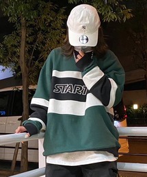 STARTER BLACK LABEL | 【STARTER BLACK LABEL】切り替え ボーダー スウェット プルオーバー(QT)(スウェット)