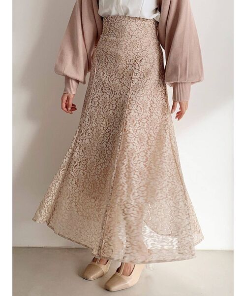 dazzlin(ダズリン)の「パステルレースフレアスカート(スカート・レディース・ブルー/ピンク/イエロー・SMALL/MEDIUM)」の3枚目の写真