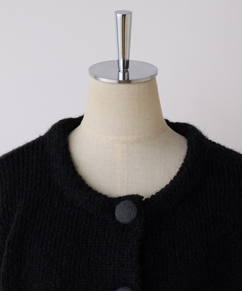 one after another NICE CLAUP(ワンアフターアナザーナイスクラップ)の「【スタッフ考案アイテム】配色ボタンリボンカーディガン(カーディガン/ボレロ・レディース・ブラック/ピンク/アイボリー・FREE)」の10枚目の写真