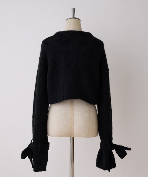 one after another NICE CLAUP(ワンアフターアナザーナイスクラップ)の「【スタッフ考案アイテム】配色ボタンリボンカーディガン(カーディガン/ボレロ・レディース・ブラック/ピンク/アイボリー・FREE)」の21枚目の写真