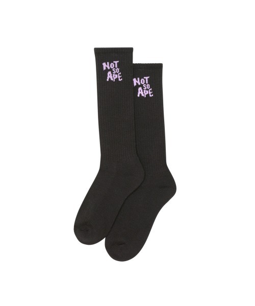 Not So Ape（ノットソーエイプ）の「Block Logo Socks（ソックス/靴下・メンズ・ホワイト/ブラック・FREE）」の4枚目の写真