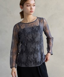 AIMER（エメ）の「花柄レース8分丈ブラウス（シャツ/ブラウス）」