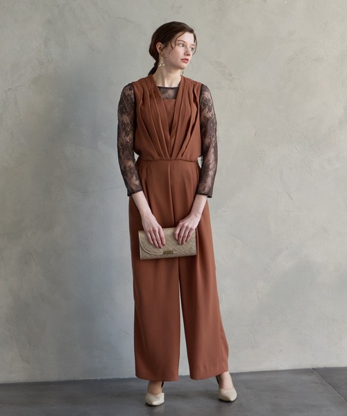 AIMER(エメ)の「花柄レース8分丈ブラウス(シャツ/ブラウス・レディース・ベージュ/ブラウン/ブラック/グレー・MEDIUM/LARGE)」の14枚目の写真