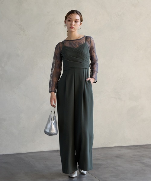 AIMER(エメ)の「花柄レース8分丈ブラウス(シャツ/ブラウス・レディース・ベージュ/ブラウン/ブラック/グレー・MEDIUM/LARGE)」の20枚目の写真