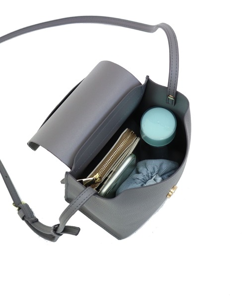 T・S・L（ティーエスエル）の「一枚合皮ミニショルダーバッグ（ショルダーバッグ・レディース・ミント/チャコールグレー/レモンイエロー/アイボリー・FREE）」の14枚目の写真