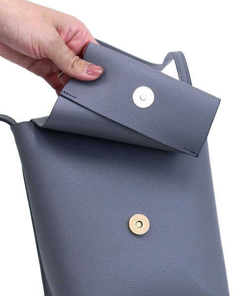 T・S・L（ティーエスエル）の「一枚合皮ミニショルダーバッグ（ショルダーバッグ・レディース・ミント/チャコールグレー/レモンイエロー/アイボリー・FREE）」の15枚目の写真