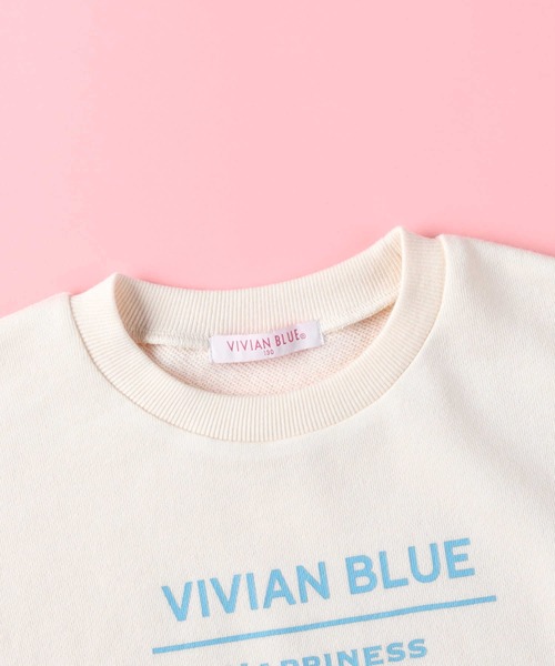 VIVIAN BLUE(ビビアンブルー)の「【VIVIAN BLUE】袖切り替えスウェット(スウェット・キッズ・オフホワイト/ライム・140/130/120/150)」の7枚目の写真