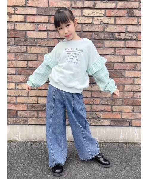 セール】【VIVIAN BLUE】袖切り替えスウェット（スウェット）｜VIVIAN
