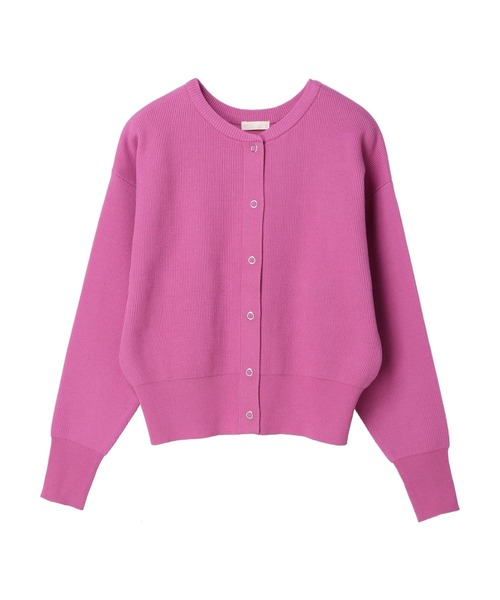 earth music&ecology（アースミュージックアンドエコロジー）の「スナップ釦リブカーディガン（カーディガン/ボレロ・レディース・ベージュ/ブラック/ピンク/サックスブルー・FREE）」の12枚目の写真