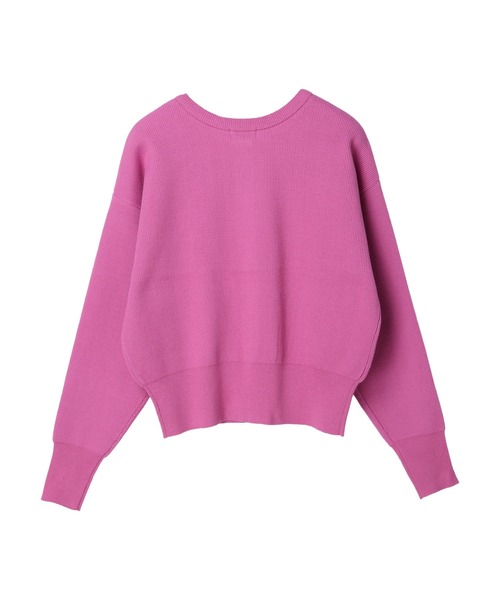 earth music&ecology（アースミュージックアンドエコロジー）の「スナップ釦リブカーディガン（カーディガン/ボレロ・レディース・ベージュ/ブラック/ピンク/サックスブルー・FREE）」の13枚目の写真