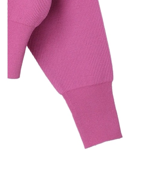 earth music&ecology（アースミュージックアンドエコロジー）の「スナップ釦リブカーディガン（カーディガン/ボレロ・レディース・ベージュ/ブラック/ピンク/サックスブルー・FREE）」の15枚目の写真