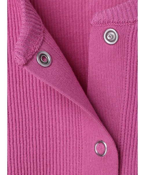 earth music&ecology（アースミュージックアンドエコロジー）の「スナップ釦リブカーディガン（カーディガン/ボレロ・レディース・ベージュ/ブラック/ピンク/サックスブルー・FREE）」の18枚目の写真