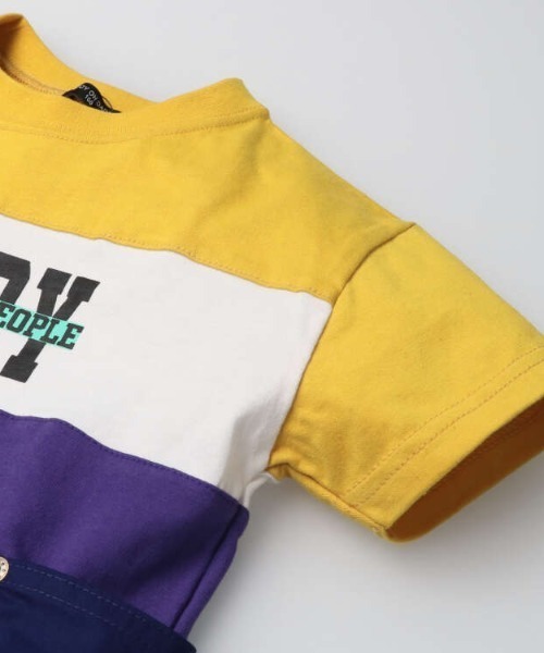 Daddy Oh Daddy（ダディーオーダディー）の「３段切替ポケット付き半袖Ｔシャツ（Tシャツ/カットソー・キッズ・ネイビー/イエロー・100/130/120/140/110）」の3枚目の写真