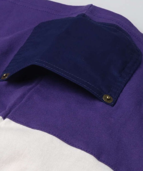 Daddy Oh Daddy（ダディーオーダディー）の「３段切替ポケット付き半袖Ｔシャツ（Tシャツ/カットソー・キッズ・ネイビー/イエロー・100/130/120/140/110）」の4枚目の写真