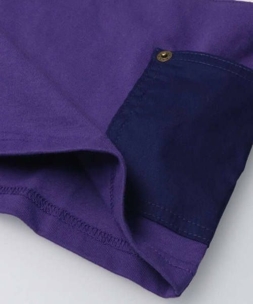 Daddy Oh Daddy（ダディーオーダディー）の「３段切替ポケット付き半袖Ｔシャツ（Tシャツ/カットソー・キッズ・ネイビー/イエロー・100/130/120/140/110）」の5枚目の写真