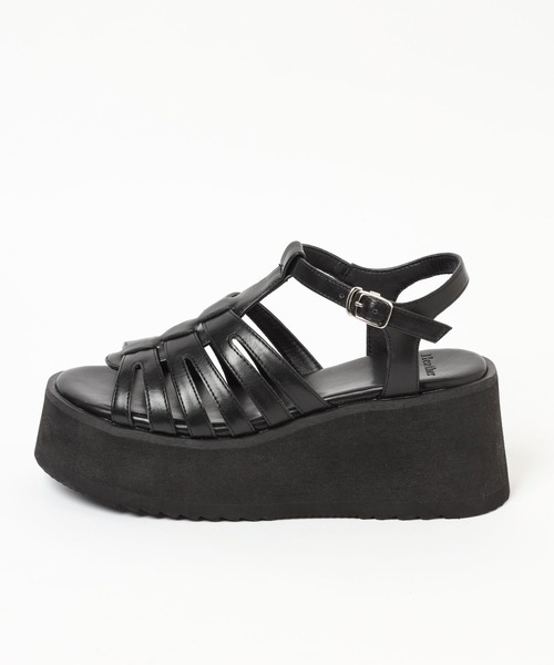 Heather(ヘザー)の「バルキーソールグルカサンダル 182405(サンダル・レディース・ブラック/オフホワイト・M/L)」の3枚目の写真