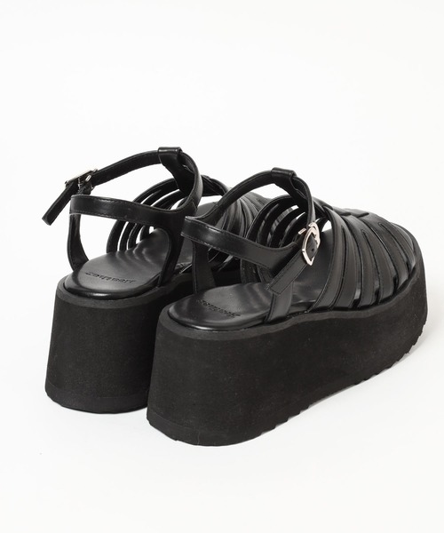 Heather(ヘザー)の「バルキーソールグルカサンダル 182405(サンダル・レディース・ブラック/オフホワイト・M/L)」の5枚目の写真