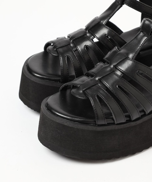 Heather(ヘザー)の「バルキーソールグルカサンダル 182405(サンダル・レディース・ブラック/オフホワイト・M/L)」の7枚目の写真