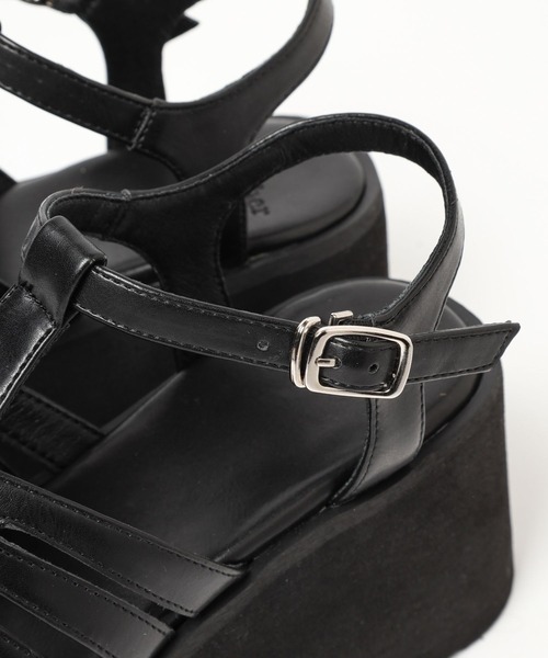 Heather(ヘザー)の「バルキーソールグルカサンダル 182405(サンダル・レディース・ブラック/オフホワイト・M/L)」の10枚目の写真