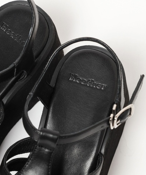 Heather(ヘザー)の「バルキーソールグルカサンダル 182405(サンダル・レディース・ブラック/オフホワイト・M/L)」の11枚目の写真