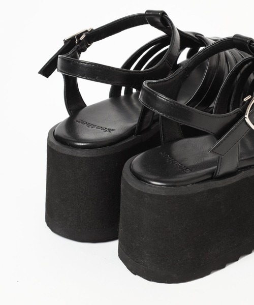 Heather(ヘザー)の「バルキーソールグルカサンダル 182405(サンダル・レディース・ブラック/オフホワイト・M/L)」の12枚目の写真