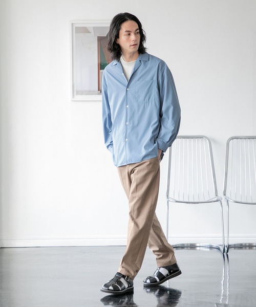 niko and...(ニコアンド)の「TEXCOTT AIR オープンカラーシャツ(シャツ/ブラウス・メンズ・サックスブルー/オフホワイト/その他1/その他2・MEDIUM/LARGE)」の9枚目の写真