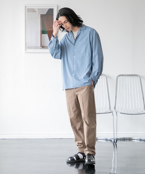 niko and...(ニコアンド)の「TEXCOTT AIR オープンカラーシャツ(シャツ/ブラウス・メンズ・サックスブルー/オフホワイト/その他1/その他2・MEDIUM/LARGE)」の10枚目の写真