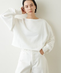 裏毛クロップドプルオーバー