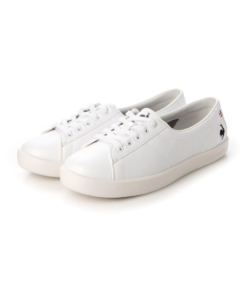 le coq sportif(ルコックスポルティフ)の「ミディアムコートスタイルスニーカー(LCS フルシュ)(スニーカー・レディース・ホワイト/ブラック/ライトベージュ・22.5cm/24cm/23cm/24.5cm/23.5cm/25cm)」の1枚目の写真