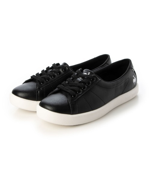 le coq sportif(ルコックスポルティフ)の「ミディアムコートスタイルスニーカー(LCS フルシュ)(スニーカー・レディース・ホワイト/ブラック/ライトベージュ・22.5cm/24cm/23cm/24.5cm/23.5cm/25cm)」の2枚目の写真