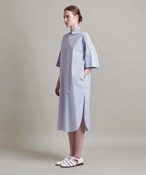 美品　LOEFF シャツワンピース LOEFF（ロエフ）の「＜LOEFF＞ストライプ シャツワンピース
