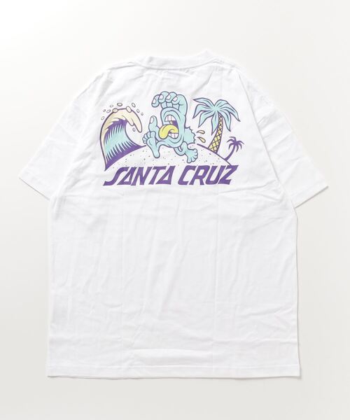 SANTA CRUZ(サンタクルーズ)の「【ムラサキスポーツ別注】SANTACRUZ/サンタクルーズ オーバーサイズ バックプリントTシャツ/クルーネックTee BEACH BUM HAND S/S TEE 502231411(Tシャツ/カットソー・メンズ・ブラック/ホワイト・XL/L/M)」の3枚目の写真