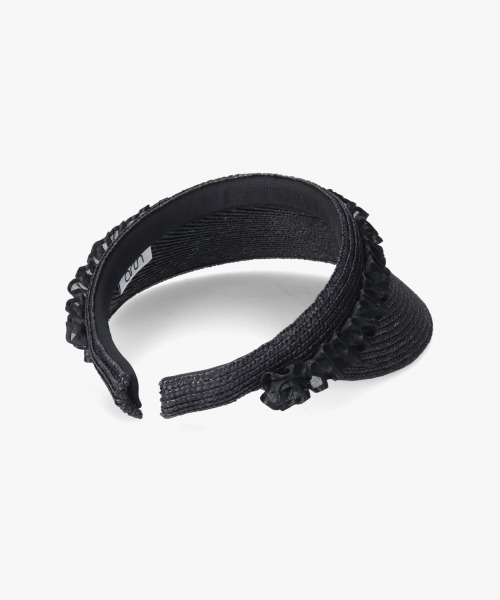 arth(アース)の「arth Frill Ribbon Sun visor(サンバイザー・レディース・ブラック/ナチュラル・FREE)」の19枚目の写真
