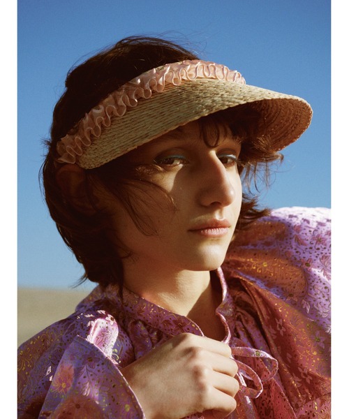 arth(アース)の「arth Frill Ribbon Sun visor(サンバイザー・レディース・ブラック/ナチュラル・FREE)」の20枚目の写真