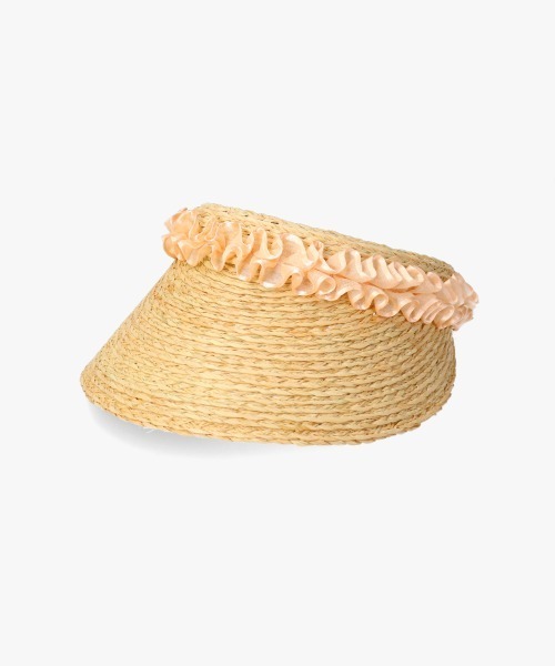 arth(アース)の「arth Frill Ribbon Sun visor(サンバイザー・レディース・ブラック/ナチュラル・FREE)」の8枚目の写真