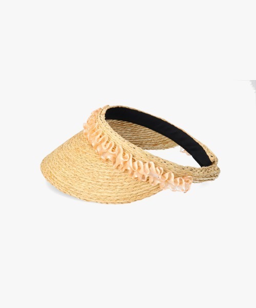 arth(アース)の「arth Frill Ribbon Sun visor(サンバイザー・レディース・ブラック/ナチュラル・FREE)」の18枚目の写真