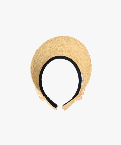 arth(アース)の「arth Frill Ribbon Sun visor(サンバイザー・レディース・ブラック/ナチュラル・FREE)」の5枚目の写真