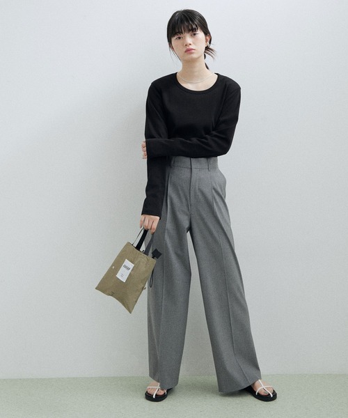 ADAM ET ROPE'（アダムエロペ）の「【サステナブル・晴雨兼用・男女兼用・U-DAY for ADAM ET ROPE'】[ADMERP] UMBRELLA53 with tote / 折りたたみ傘（折りたたみ傘・レディース・キナリ/カーキ/グレー・FREE）」の4枚目の写真