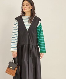 SHIPS | 〈手洗い可能〉ナイロン ストレッチ ジャンパー スカート◆(ジャンパースカート)