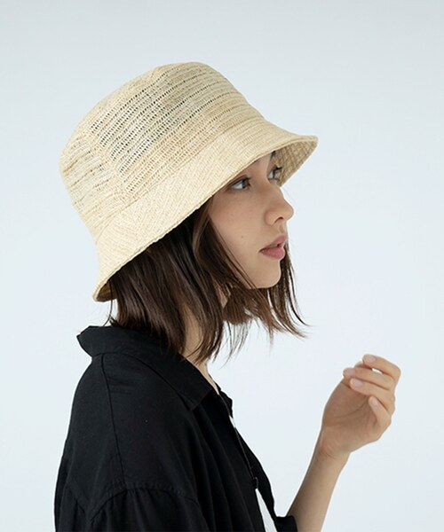 SUBLIME(サブライム)の「【SUBLiME/サブライム】MESH BRADE BUCKET HAT(ハット・メンズ・アイボリー/ブラウン・FREE)」の2枚目の写真