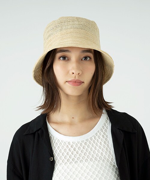 SUBLIME(サブライム)の「【SUBLiME/サブライム】MESH BRADE BUCKET HAT(ハット・メンズ・アイボリー/ブラウン・FREE)」の3枚目の写真