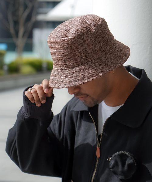 SUBLIME(サブライム)の「【SUBLiME/サブライム】MESH BRADE BUCKET HAT(ハット・メンズ・アイボリー/ブラウン・FREE)」の4枚目の写真