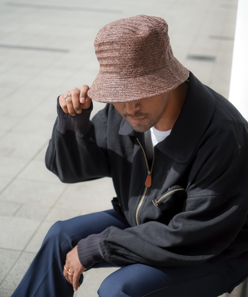 SUBLIME(サブライム)の「【SUBLiME/サブライム】MESH BRADE BUCKET HAT(ハット・メンズ・アイボリー/ブラウン・FREE)」の6枚目の写真