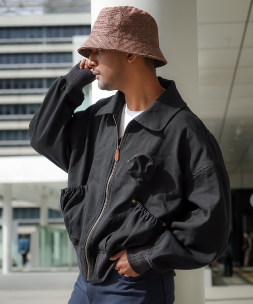 SUBLIME(サブライム)の「【SUBLiME/サブライム】MESH BRADE BUCKET HAT(ハット・メンズ・アイボリー/ブラウン・FREE)」の7枚目の写真