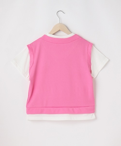 by LOVEiT(バイラビット)の「レイヤード風ベスト(Tシャツ/カットソー・キッズ・ピンク/ベージュ/グリーン・130cm/160cm/120cm/150cm/140cm)」の6枚目の写真
