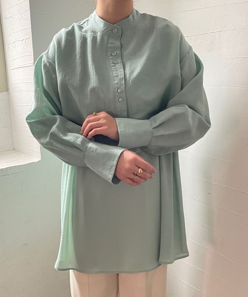 LOWRYS FARM（ローリーズファーム）の「マルチＷＡＹドッキングシャツロングスリーブ　186128（シャツ/ブラウス・レディース・ブラック/グリーン/アイボリー・FREE）」の16枚目の写真