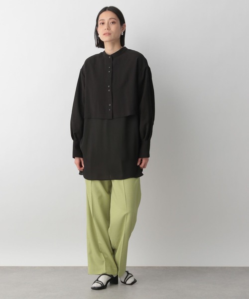 LOWRYS FARM（ローリーズファーム）の「マルチＷＡＹドッキングシャツロングスリーブ　186128（シャツ/ブラウス・レディース・ブラック/グリーン/アイボリー・FREE）」の17枚目の写真