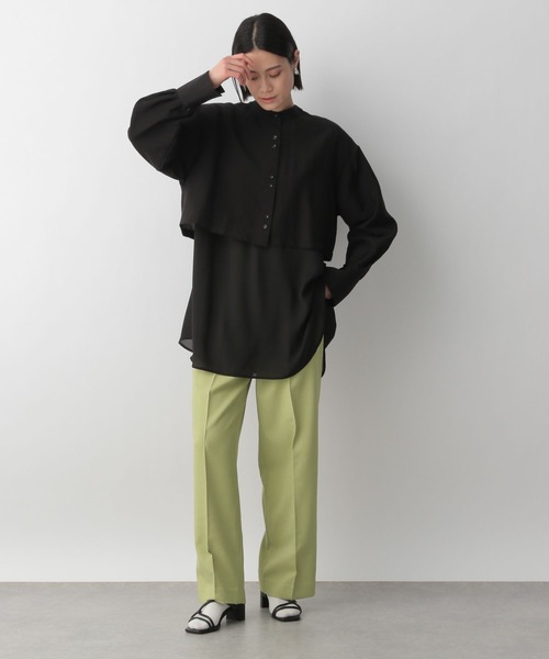 LOWRYS FARM（ローリーズファーム）の「マルチＷＡＹドッキングシャツロングスリーブ　186128（シャツ/ブラウス・レディース・ブラック/グリーン/アイボリー・FREE）」の18枚目の写真